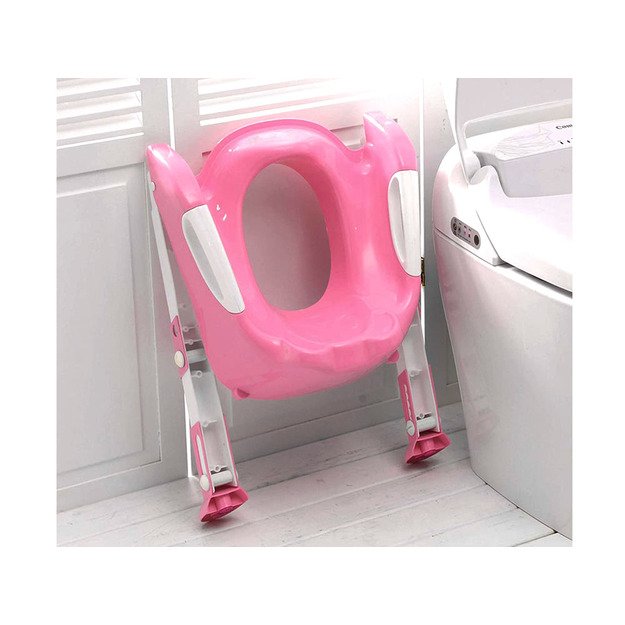 Laipteliai tualetui su klozeto dangčiu, rožinis
