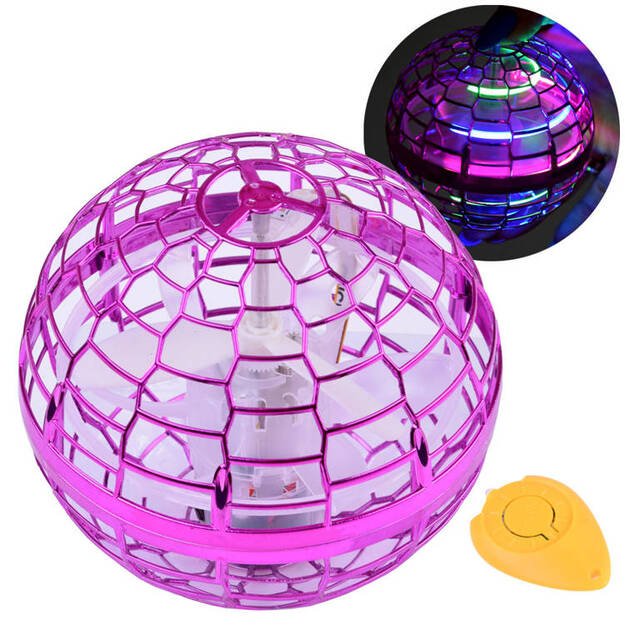 Nuotolinių būdu valdomas kamuolys su šviesos efektais, rožinis