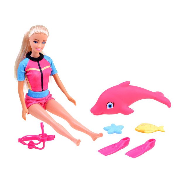 Lėlė Anlily nardytoja su delfinu