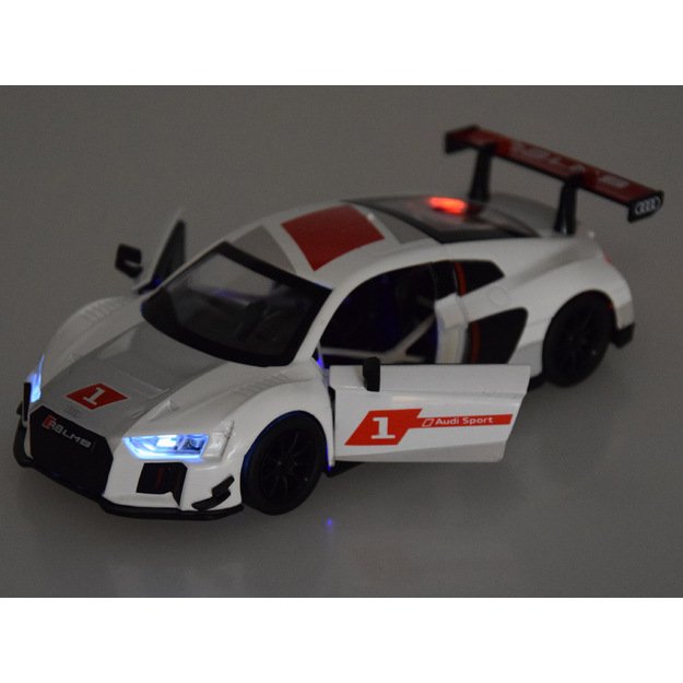Metalinis sportinis Audi R8 LMS automobilis su garso ir šviesos efektai
