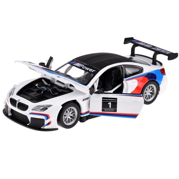 Metalinis BMW M6 GT3 automobilis su garso ir šviesos efektais 