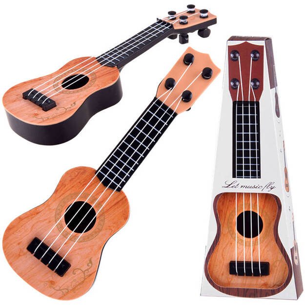 Mini gitara vaikams 25 cm, ruda