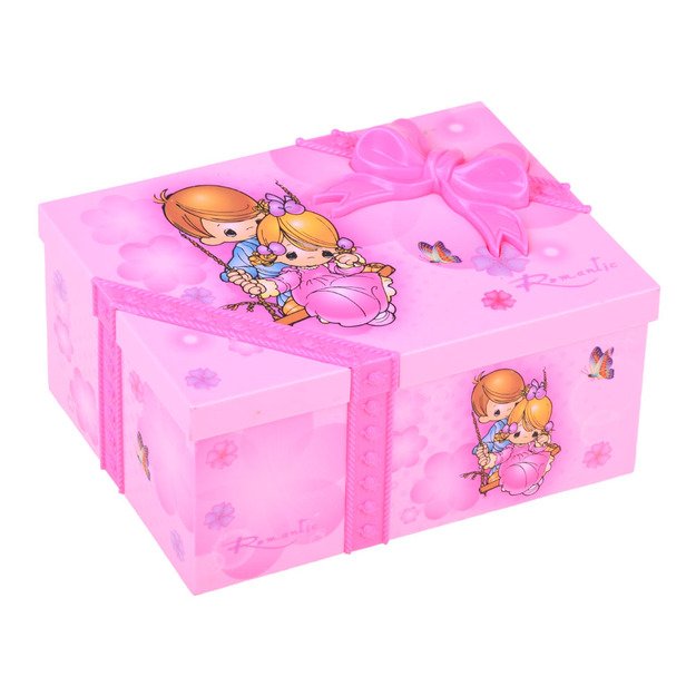 Muzikinė papuošalų dėžutė, rožinė