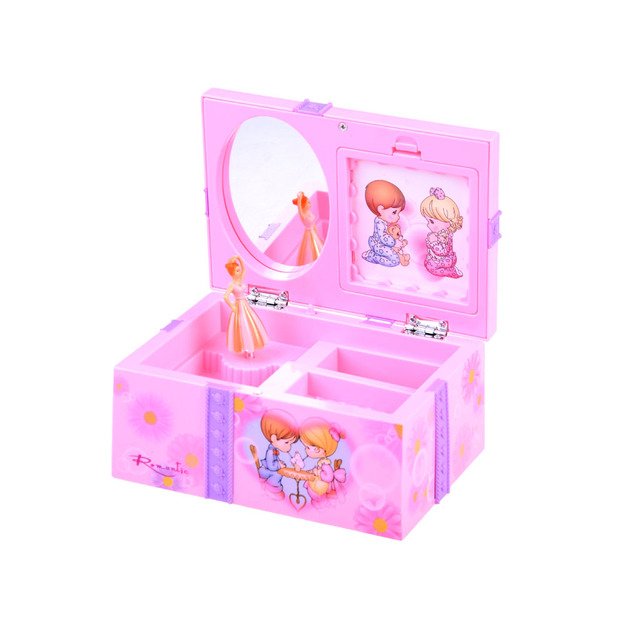 Muzikinė papuošalų dėžutė, rožinė