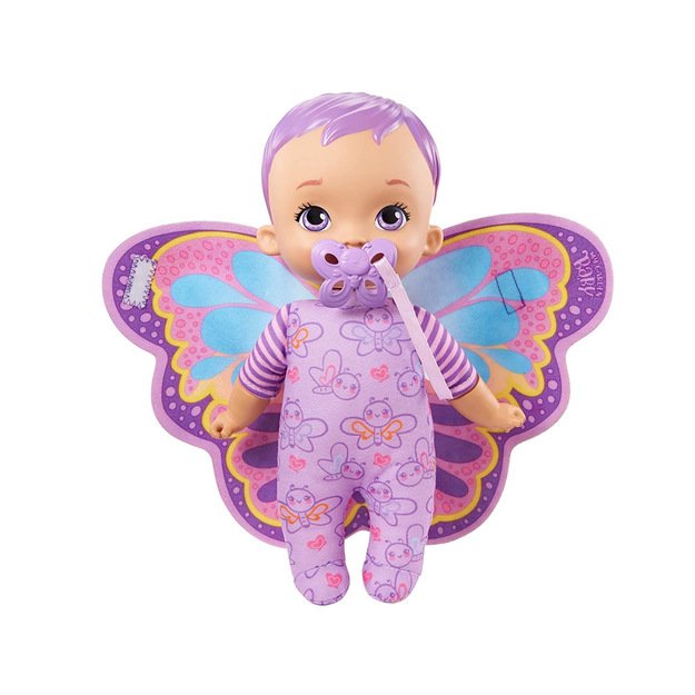 Lėlė kūdikis drugelis, violetinis