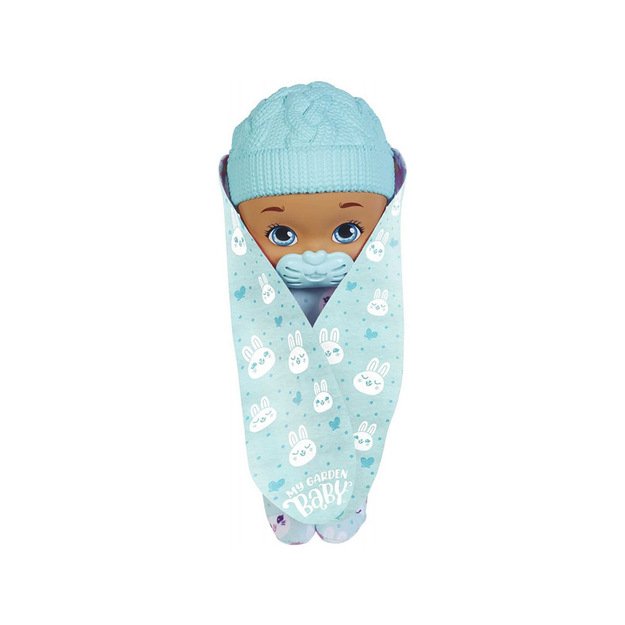 Lėlė kūdikis su pagalvėle, mėlyna