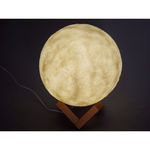 Naktinė 3D lempa „Mėnulis“, 18cm