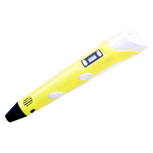 3D stebuklingas rašiklis su priedais, geltonas