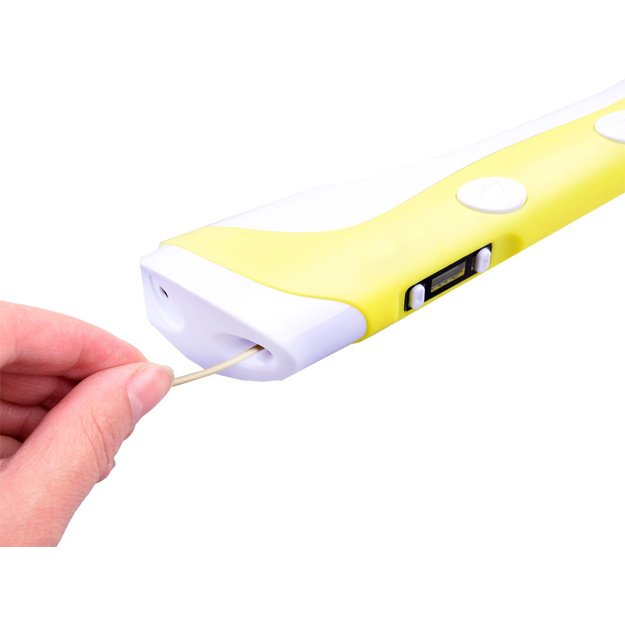 3D stebuklingas rašiklis su priedais, geltonas