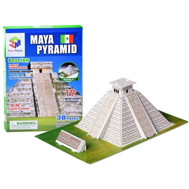 3D dėlionė Majų piramidė 19el