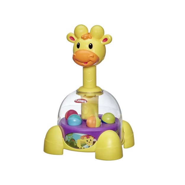 Žaislas žirafa suktukas su kamuoliukais