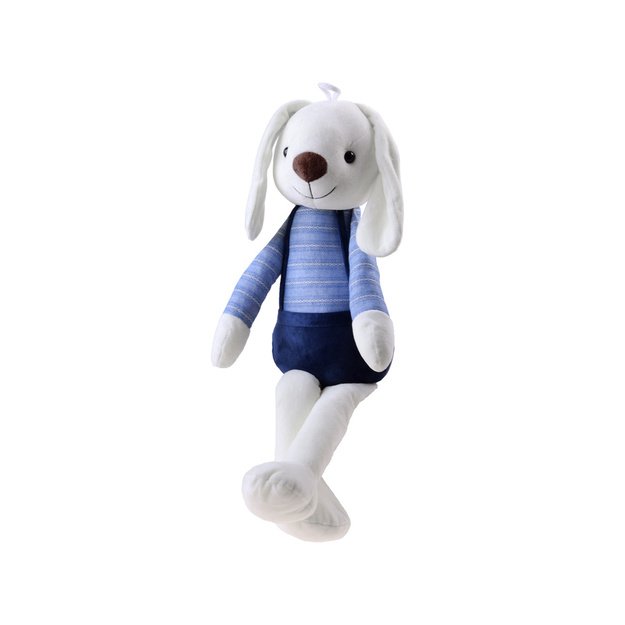 Pliušinis žaislas triušis su šortais 60 cm, mėlynas