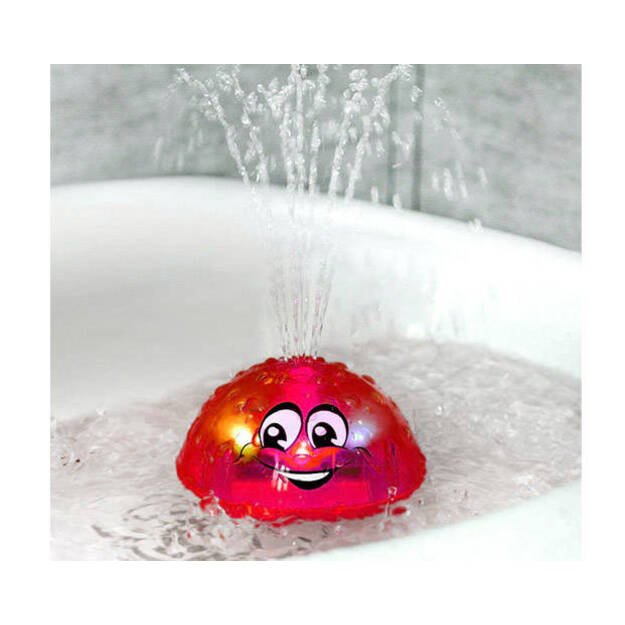 Plūduriuojantis ir šviečiantis vonios fontanas, raudonas