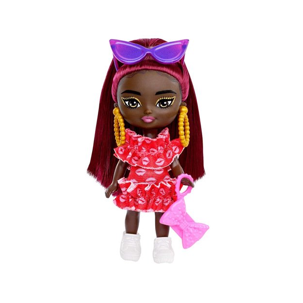 Mini lėlė Barbie su tamsiais plaukais  „Extra Mini Minis“