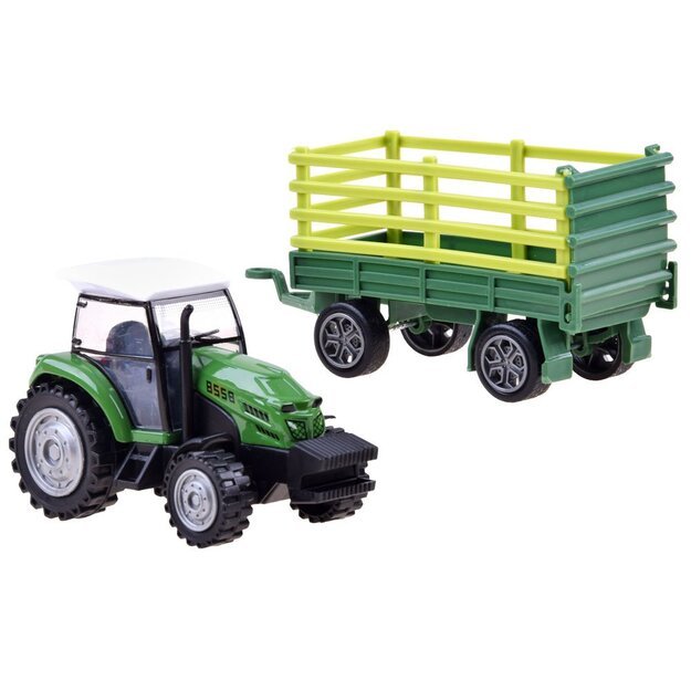 Žaislinis traktorius su priekaba 