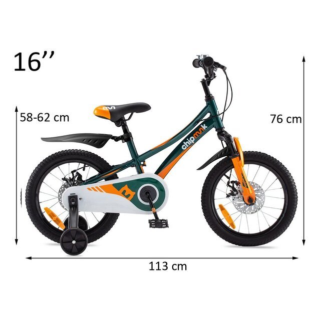Vaikiškas dviratis RoyalBaby Explorer 16, žalias