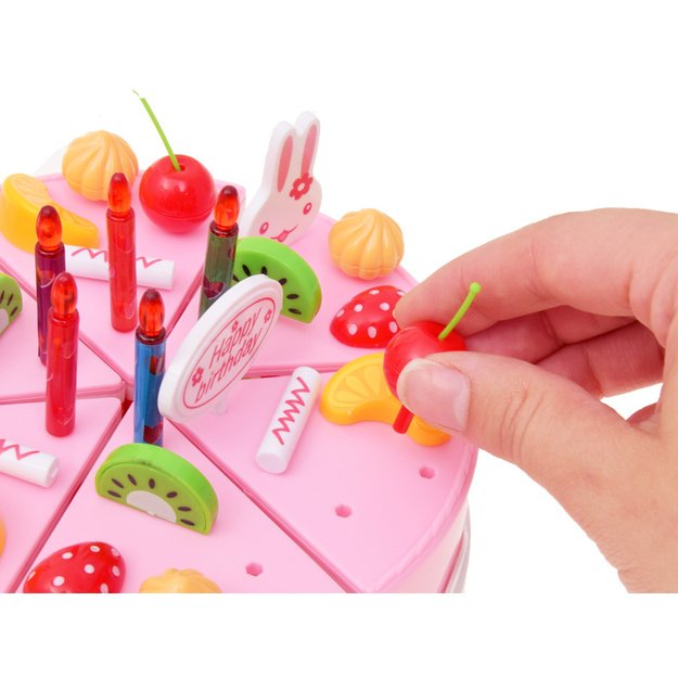 Žaislinis gimtadienio tortas su priedais, 75 el.