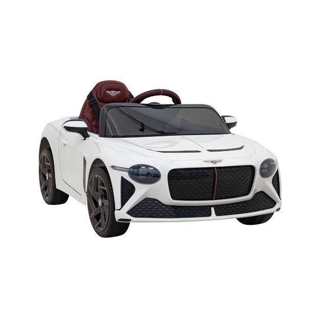 Vienvietis elektromobilis Bentley Bacalar, baltas