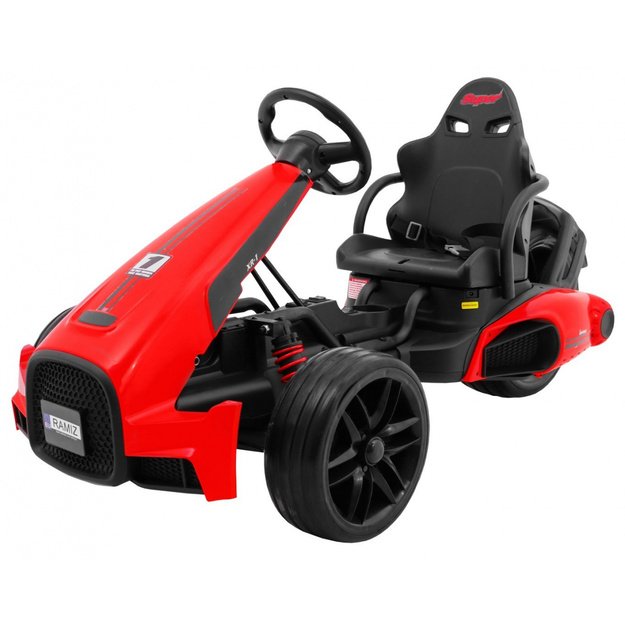 Vienvietis elektrinis sportinis automobilis bolidas Bolid XR-1 vaikams, raudonas