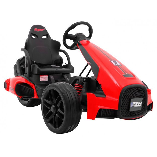 Vienvietis elektrinis sportinis automobilis bolidas Bolid XR-1 vaikams, raudonas