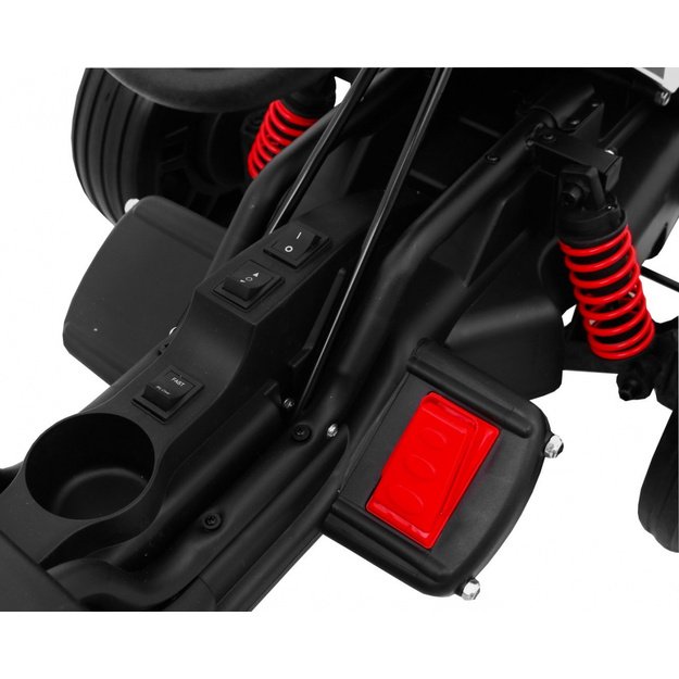 Vienvietis elektrinis sportinis automobilis bolidas Bolid XR-1 vaikams, baltas