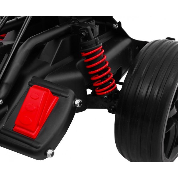 Vienvietis elektrinis sportinis automobilis bolidas Bolid XR-1 vaikams, baltas