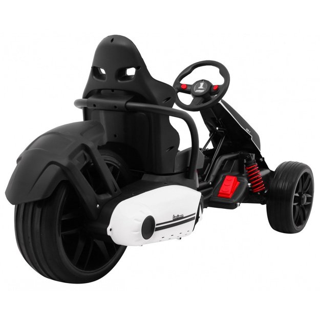 Vienvietis elektrinis sportinis automobilis bolidas Bolid XR-1 vaikams, baltas