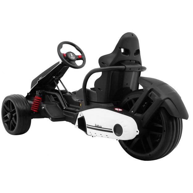 Vienvietis elektrinis sportinis automobilis bolidas Bolid XR-1 vaikams, baltas
