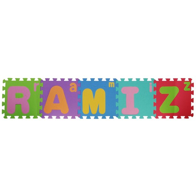 Minkštų dėlionių rinkinys su raidėmis 26 el.