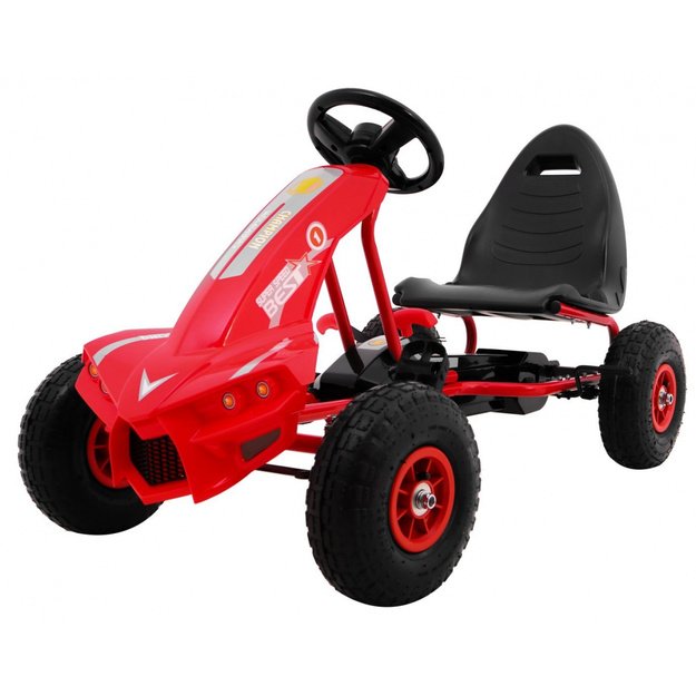 Pedalais minamas kartingas vaikams Gokart Chamiopn, raudonas