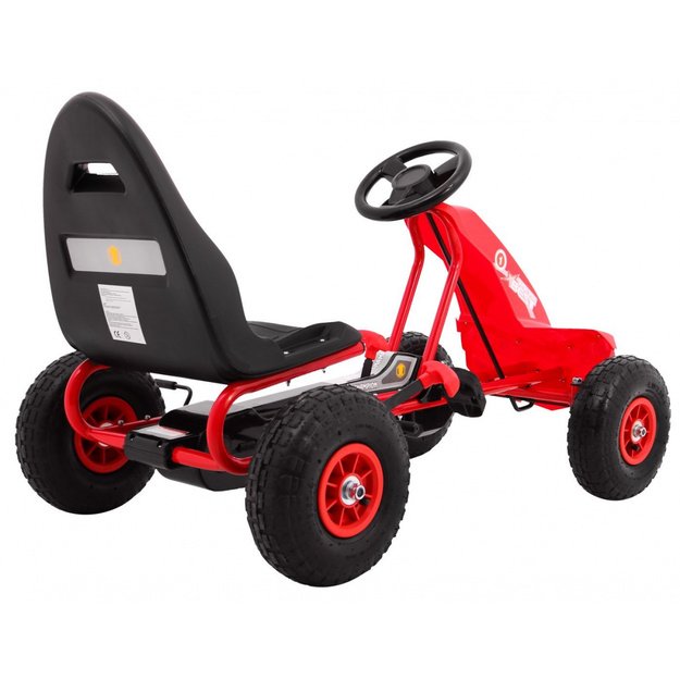 Pedalais minamas kartingas vaikams Gokart Chamiopn, raudonas