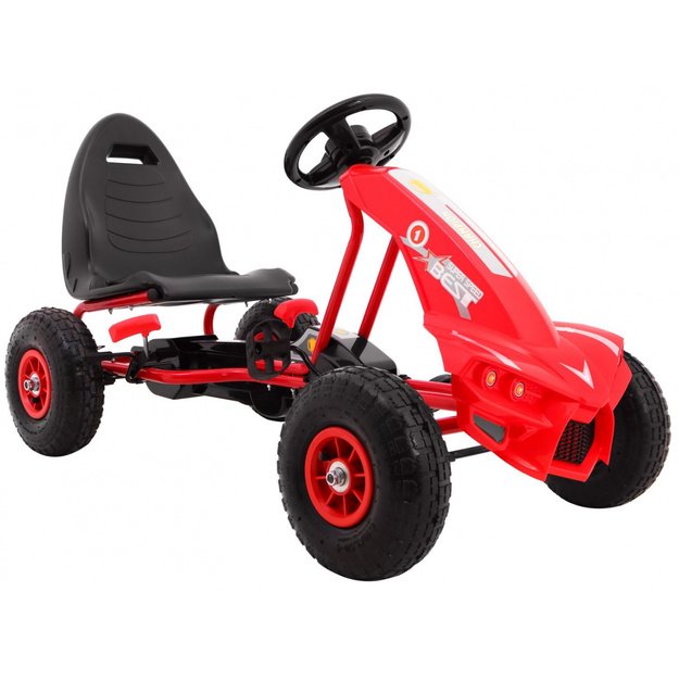 Pedalais minamas kartingas vaikams Gokart Chamiopn, raudonas