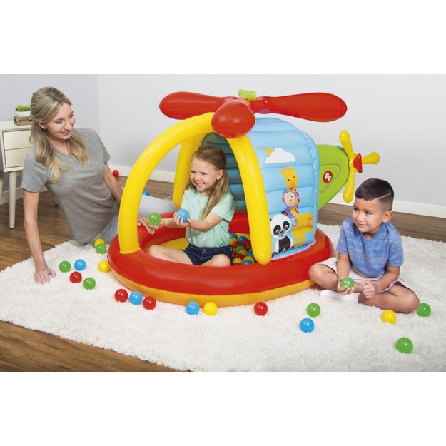 Pripučiama žaidimų aikštelė vaikams su kamuoliukais 155x102x91cm BESTWAY