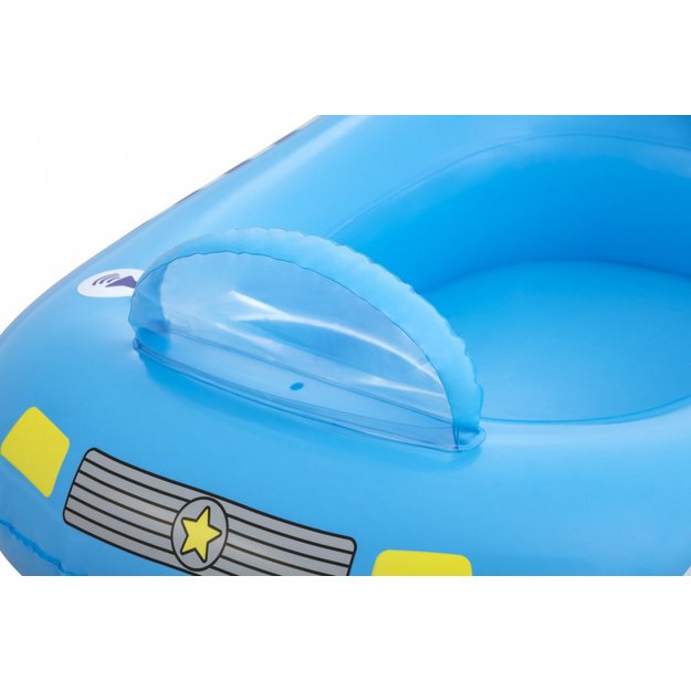 Pripučiamas policijos automobilis vaikams su garso sirena 97x74cm, BESTWAY 