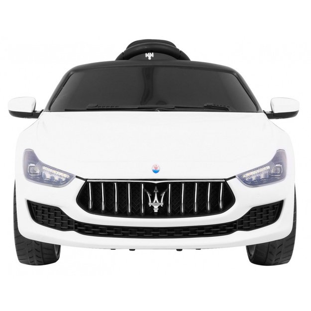 Vienvietis elektromobilis vaikams Maserati Ghibli, baltas