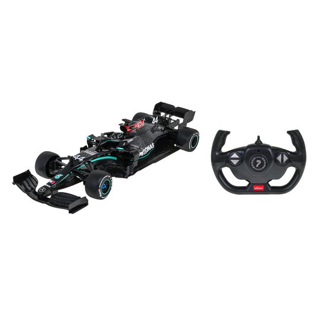 Nuotoliniu būdu valdomas Mercedes-AMG F1 W11 EQ bolidas, juodas