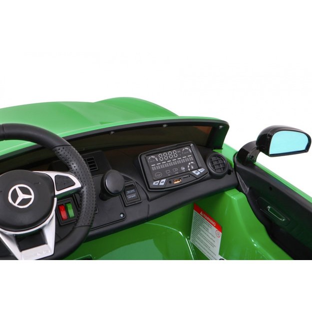Vienvietis elektromobilis vaikams Mercedes-Benz GT R 4x4, žalias
