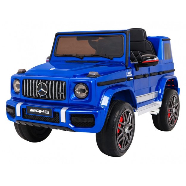 Vienvietis elektrinis džipas vaikams Mercedes AMG G63, mėlynas lakuotas