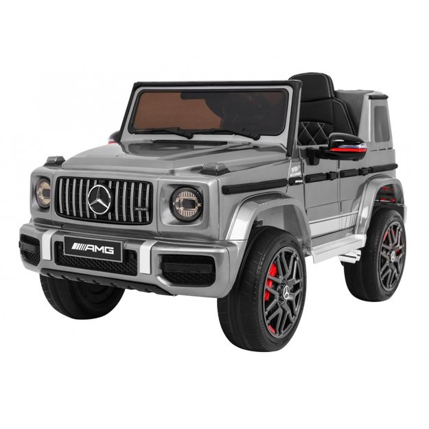 Vienvietis elektromobilis Mercedes AMG G63, sidabrinis lakuotas