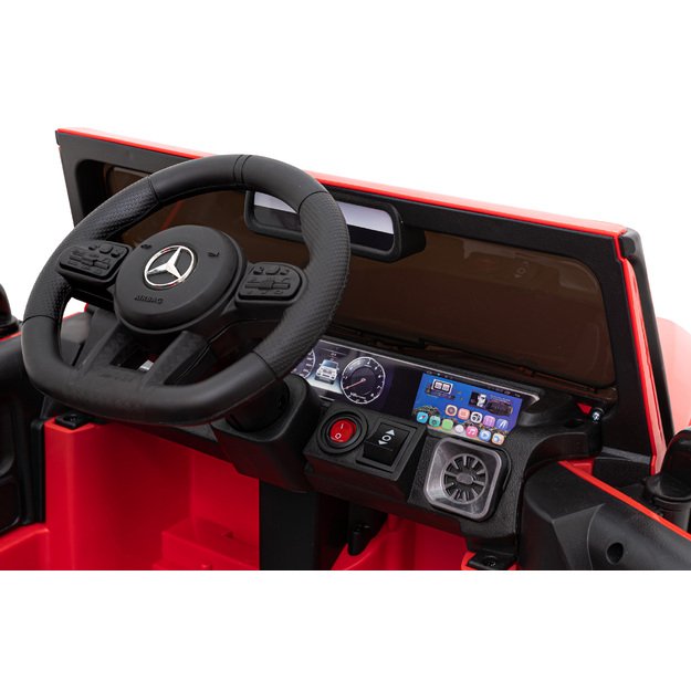 Vienvietis elektrinis džipas vaikams Mercedes AMG G63, raudonas