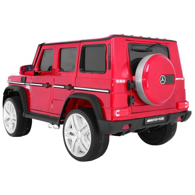 Vienvietis elektrinis džipas vaikams Mercedes Benz G65, raudonas