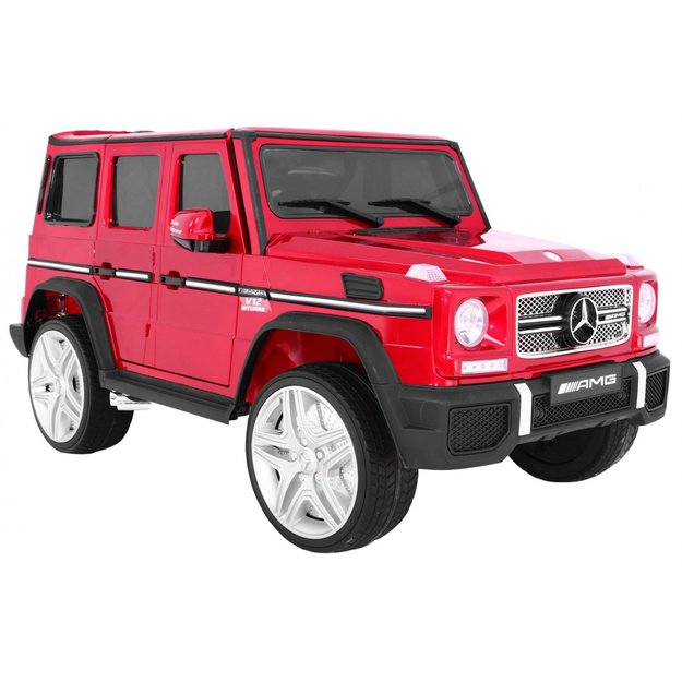 Vienvietis elektrinis džipas vaikams Mercedes Benz G65, raudonas
