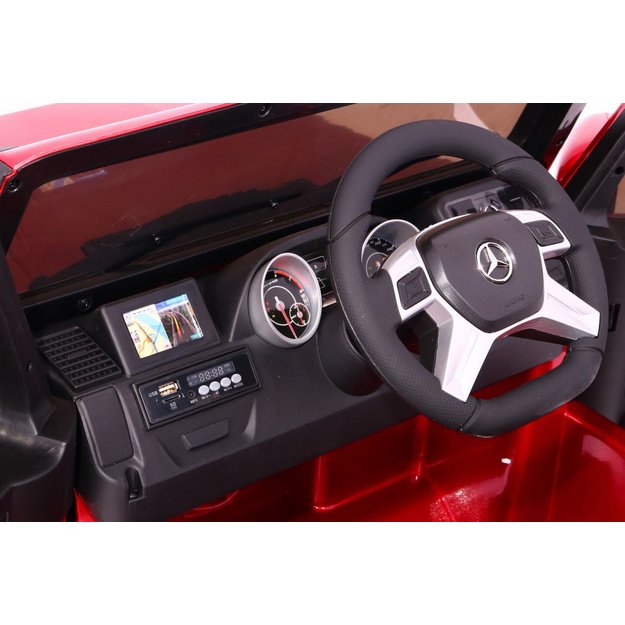 Vienvietis elektrinis džipas vaikams Mercedes Benz G65, raudonas