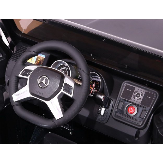 Vienvietis elektrinis džipas vaikams Mercedes Benz G65, baltas