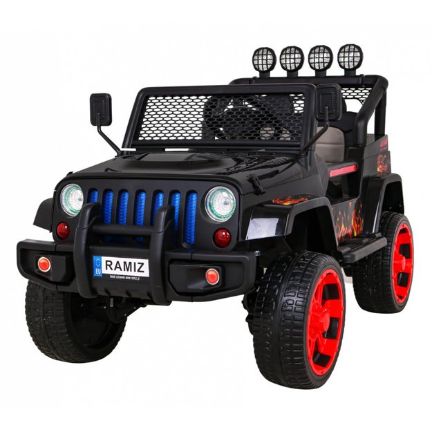 Vienvietis elektrinis džipas vaikams Raptor Drifter 4x4, juodas