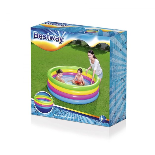 Pripučiamas baseinas vaikams 157x46cm Bestway, spalvotas