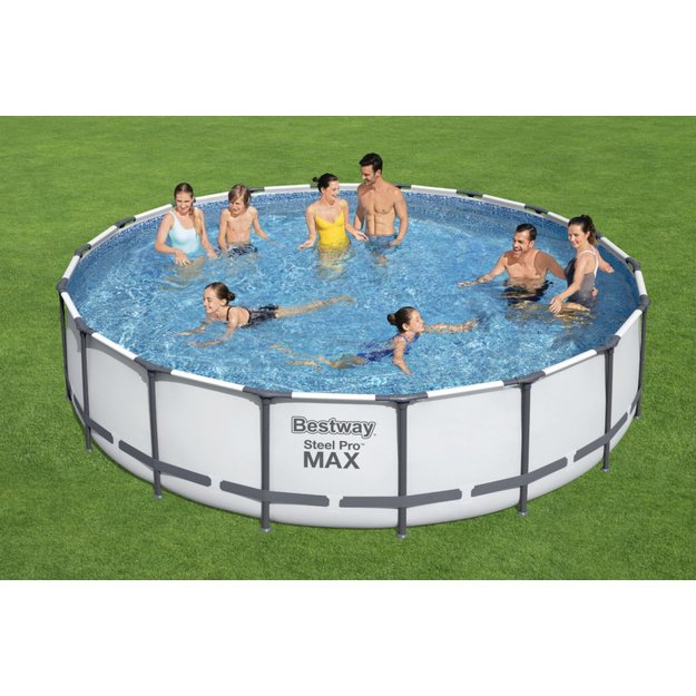 Plieninis karkasinis sodo baseino Pro MAX rinkinys 549x122cm, Bestway