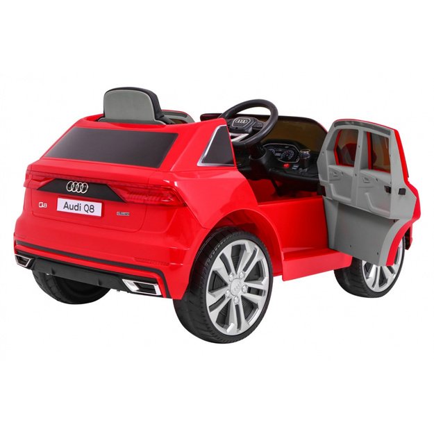 Vienvietis elektrinis džipas vaikams Audi Q8 LIFT, raudonas