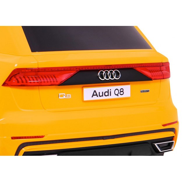 Vienvietis elektrinis džipas vaikams Audi Q8 LIFT, geltonas