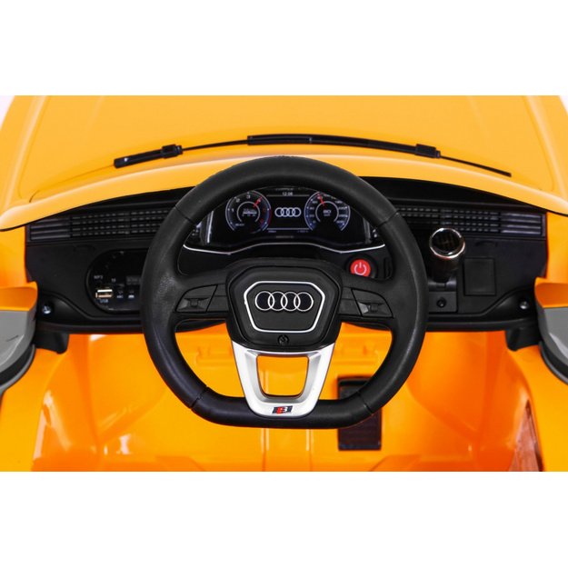 Vienvietis elektrinis džipas vaikams Audi Q8 LIFT, geltonas